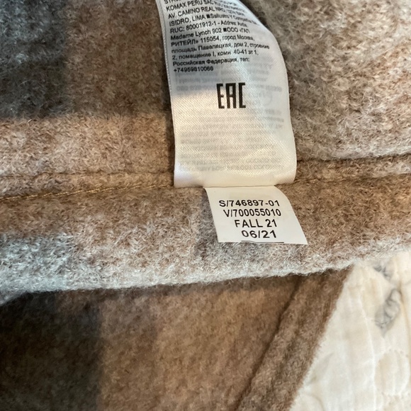 Banana Republic Over Sized Wool Shirt Coat Jacket size Medium - Picture 5 of 8